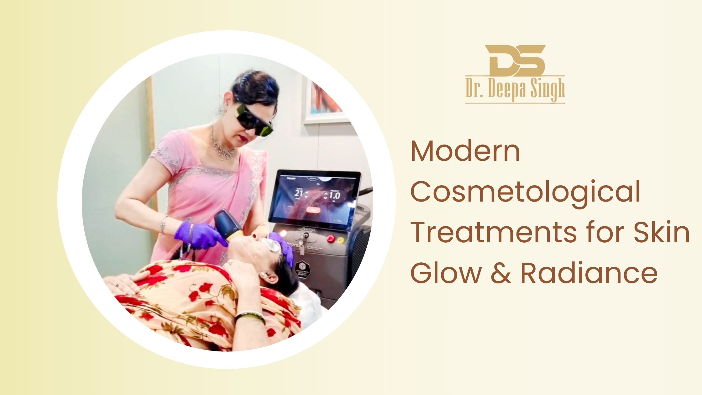 Modern cosmetological treatments for skin glow and radiance including laser therapy, PRP, skin boosters, and medical peels
